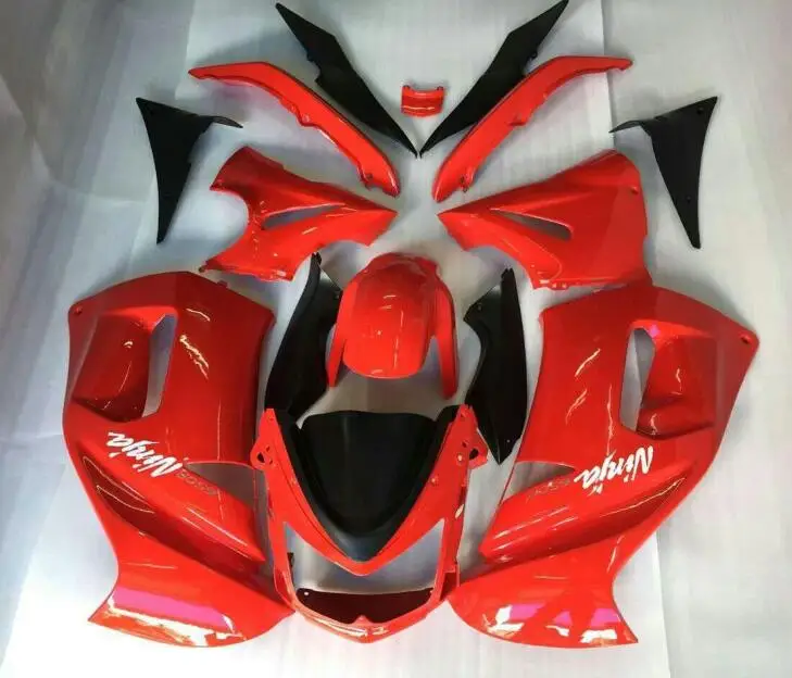 Легкая установка ABS Обтекатели комплект подходит для Kawasaki Ninja 650R ER-6F 06 07 08 650 ER6F 2006 2007 2008 на заказ Красный