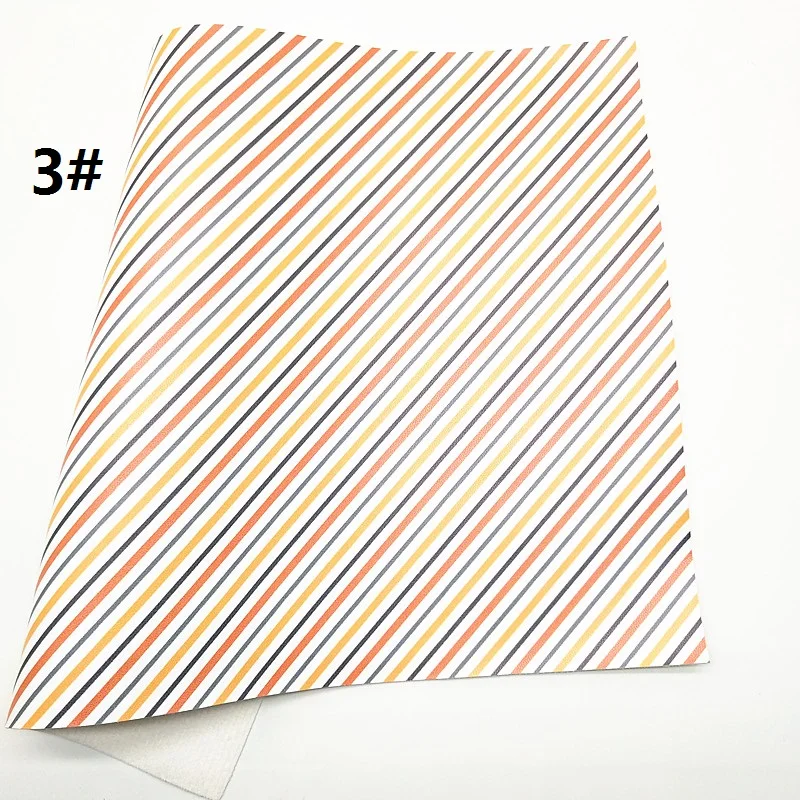 3 1 шт. 21X29 см полосатые пледы искусственная кожа ткань, искусственная кожа листы, кожа для изготовления бантов leosynthecodiy S148 - Цвет: 3
