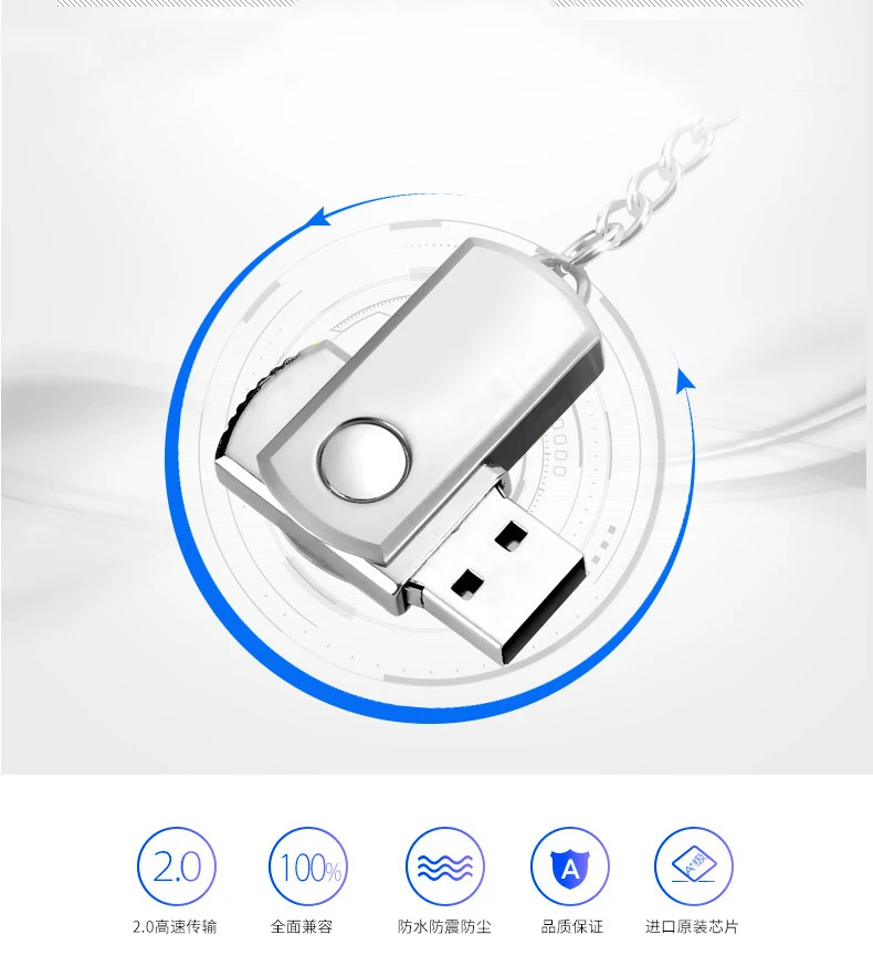 USB флеш-накопитель De Metal de moda pendrive 256 ГБ 128 ГБ 32 ГБ 64 ГБ флеш-накопитель de plata pistola tarjeta de карты памяти USB 2,0