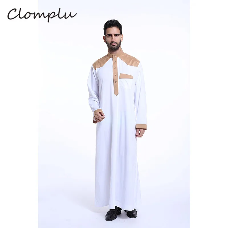 Clomplu abaya jubba tobe мусульманское платье abaya мусульманская одежда для Дубай одежда мусульманская новая разноцветная мусульманская одежда для мужчин