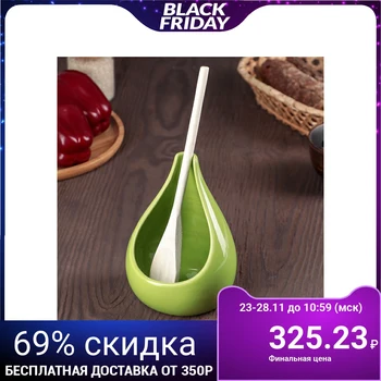 

Stand with a Farbe spoon with a wooden spoon, green 3900654