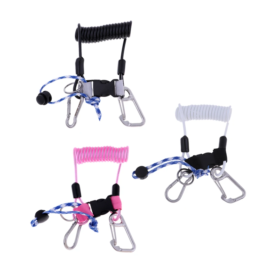 Scuba Diving Dive Equipment Lanyard Webbing Strap Gear Holder with Swivel Snap Clip and Quick Release Buckle