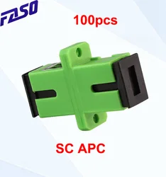 Adaptateur à Fiber optique, 100 pièces SC APC, adaptateur Simplex monomode en plastique 
