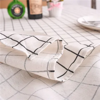 

Nordic Polyester Cotton Round Table Cloth Color Yellow Rice Word Gray Arrow Cotton and Linen Printing Tablecloth Custom