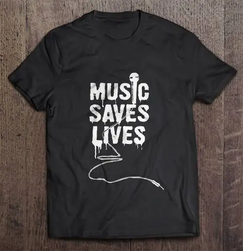 Music Saves Lives Tshirts | Мужская одежда