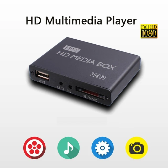 Medios Full HD Media Player 1080P HD Resolución USB Externa de Disco Duro  Multimedia de DVD con Salida VGA HD AV, Enchufe de la UE : :  Electrónica