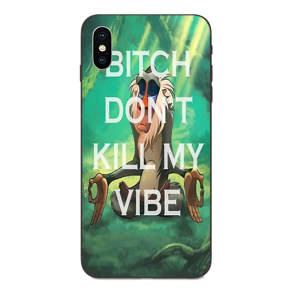 Простые чехлы для телефонов Apple IPhone X XS Max XR 4 4s 5 5S SE 6 6S 7 8 Plus Suck Dont Kill My Vibe - Цвет: as picture