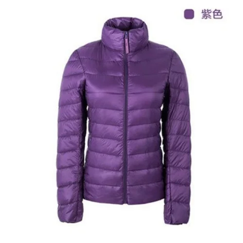 02 NoEnName_Null Женская Uniqlo стильная легкая куртка на утином пуху зимняя верхняя одежда пальто пуховик Новая мода корейского размера плюс - Цвет: 02