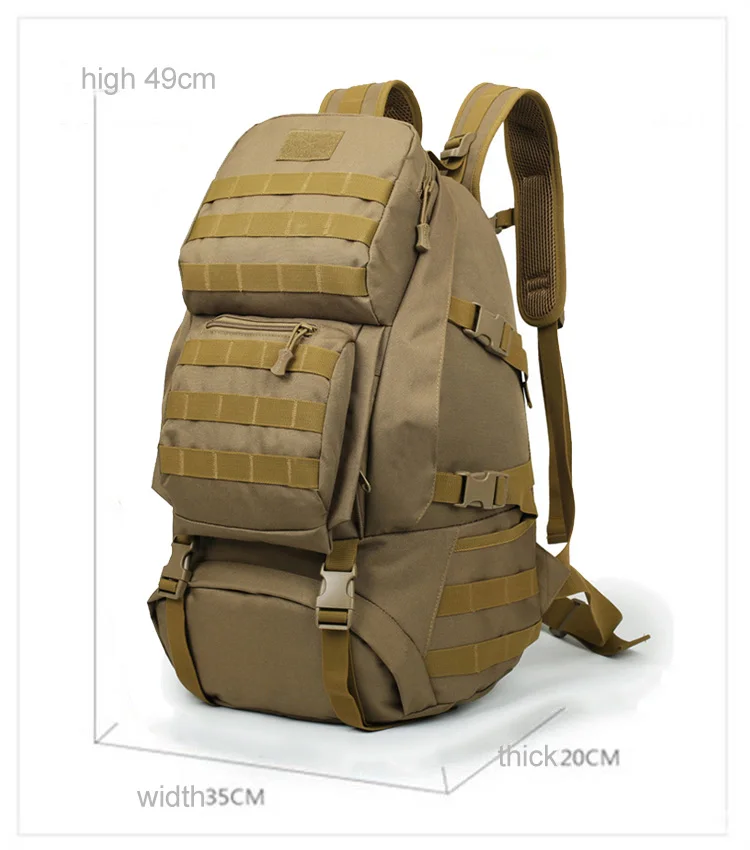 US Army Rucksack Tactical Mountaintop Backpack Trekking Outerdoor Bag Large Military Backpack 55L Mountaineering Hiking Backpack
