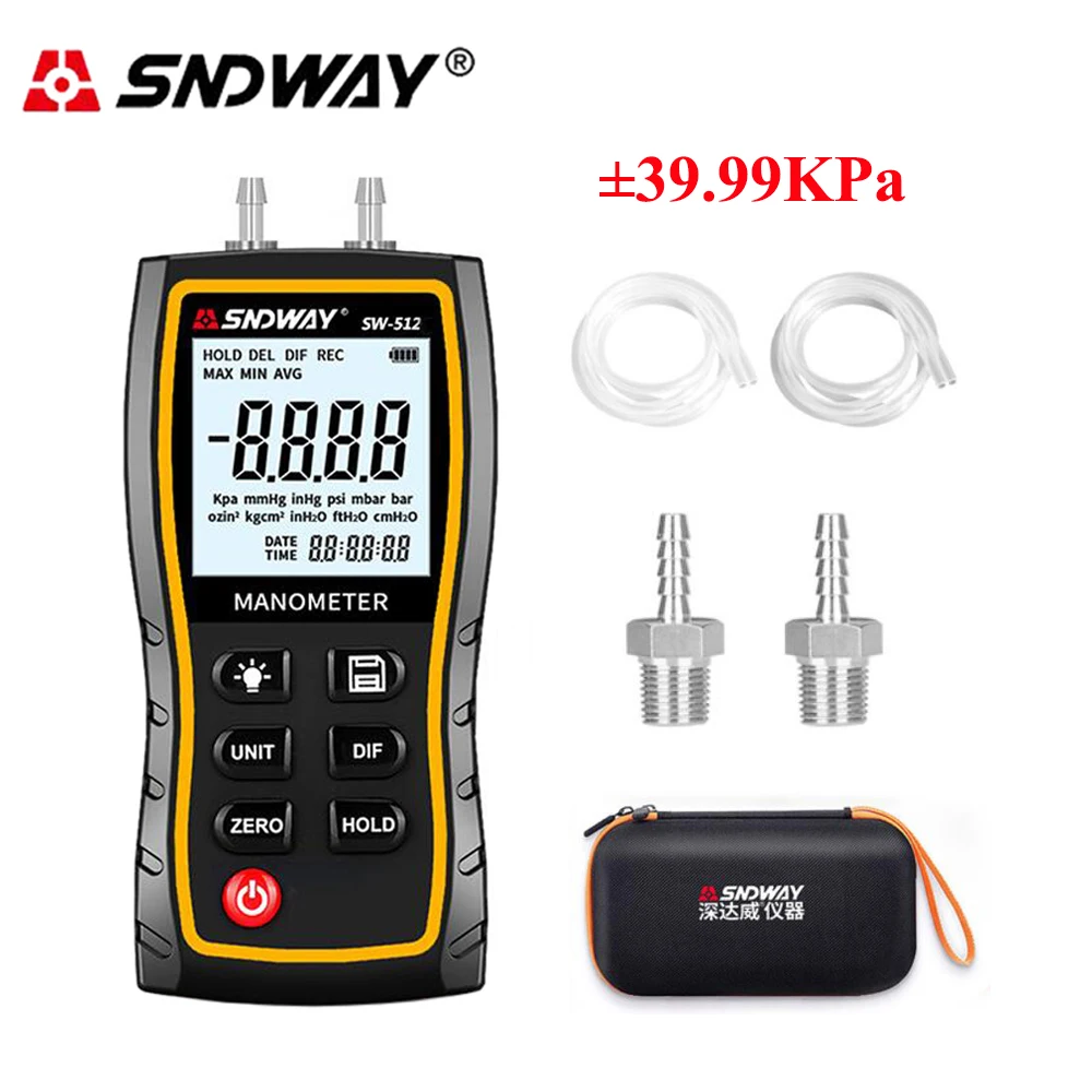 Digital SW512 Digital Manometer Air Pressure Gauge Handheld Digital Differential Natural Gas Pressure Meter Measurement Dropship precise Digital SW512 Digital Manometer Air Pressure Gauge Handheld Digital Differential Natural Gas Pressure Meter Measurement Dropship precise