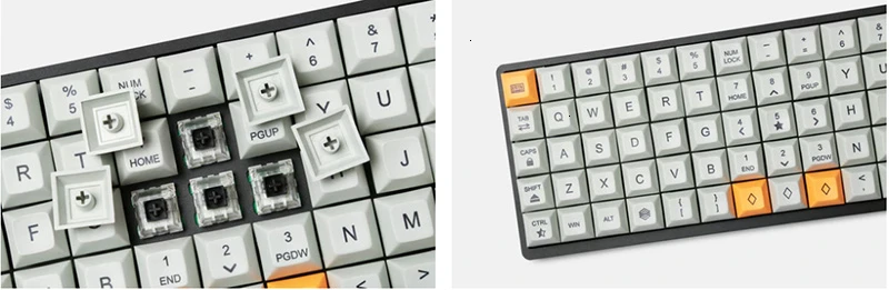 PBT из-за Sub 75-ключ алюминиевые механические мини клавиатура DSA колпачки Pc Gamer logitech игровой Мышь арт Gh60 Xd60 Tada68 Teclado