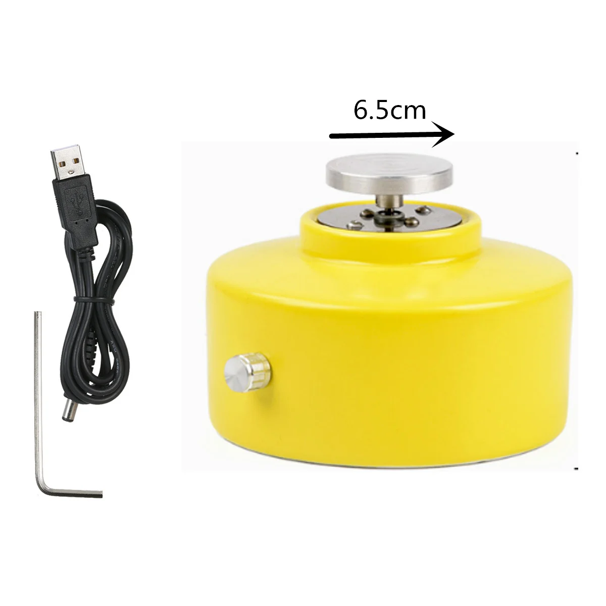 6.5cm 12V Керамика арт производственные минилинии глины делая гончарная машина 1500 об/мин ремесло Наборы USB электрический гончарный круг инструмент «сделай сам» - Цвет: 6.5cm