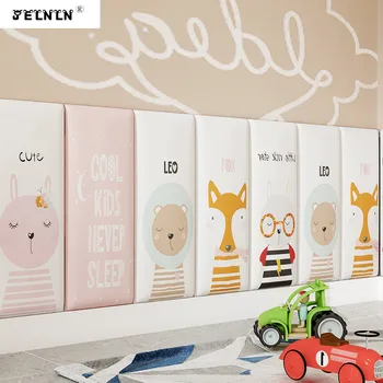 

Deer pattern soft bag 3d anti-collision children's room soft bag headboard background wall bedroom tatami children wall stickers