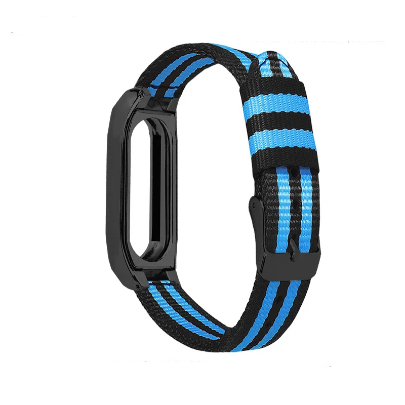 Высококачественный Браслет для Xiaomi mi2 браслет miband 2 ремешок сменный нейлоновый браслет+ металлическая рамка крышка для Xiaomi MiBand2 часы - Цвет: Color11