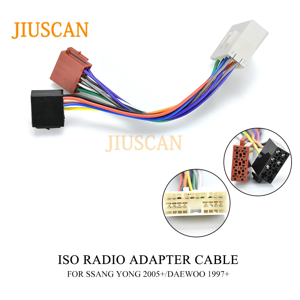 JIUSCAN 12-005 ISO радио жгут проводов адаптер Разъем для SSANG YONG 2002+(выберите модели) для DAEWOO 1997+(выберите модели