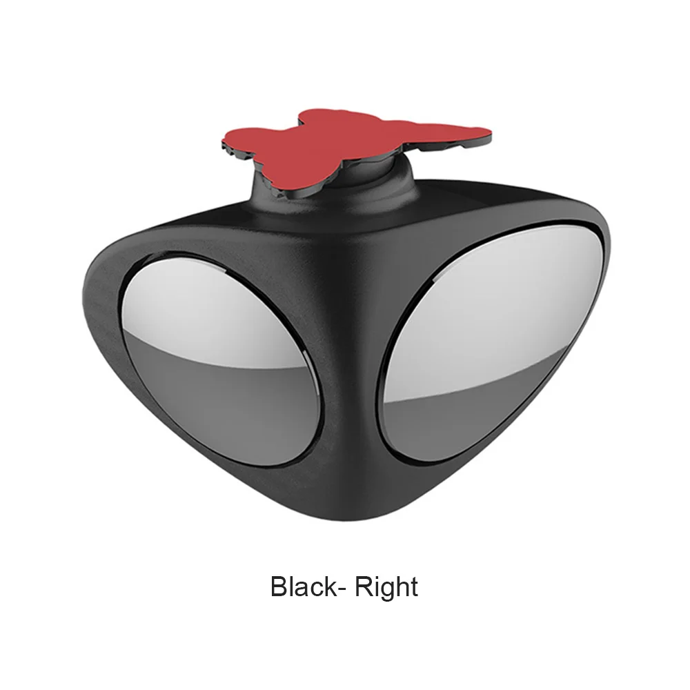black right Автомобильное Зеркало для слепых зон двухстороннее 360 градусов может поворачиваться на слепую зону помощь зеркало безопасности автомобиля вспомогательное зеркало Прямая поставка - Цвет: black right