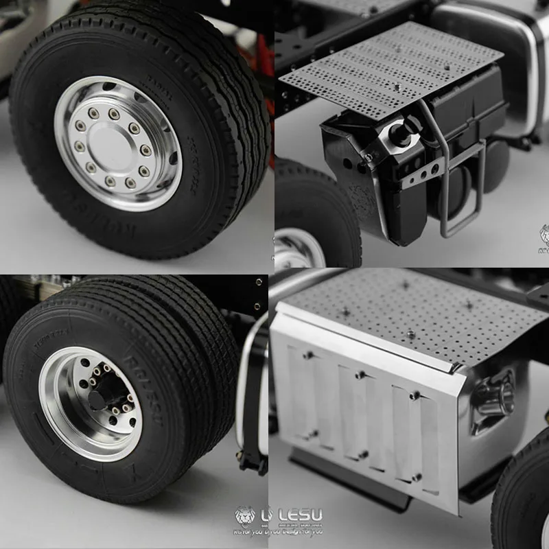 1/14 RC LESU Benz 6X4 Металлическое шасси для трактора TAMIYA 3363 1851 56348