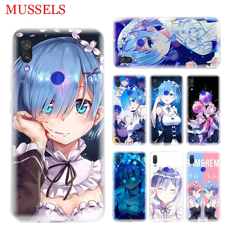 

Rem Re Zero Cover Phone Case for Xiaomi Redmi S2 Y3 Y2 Note 7 7S 6 5 Pro 4 4X Mi F1 9 8 A2 Lite Pattern Capa Coque