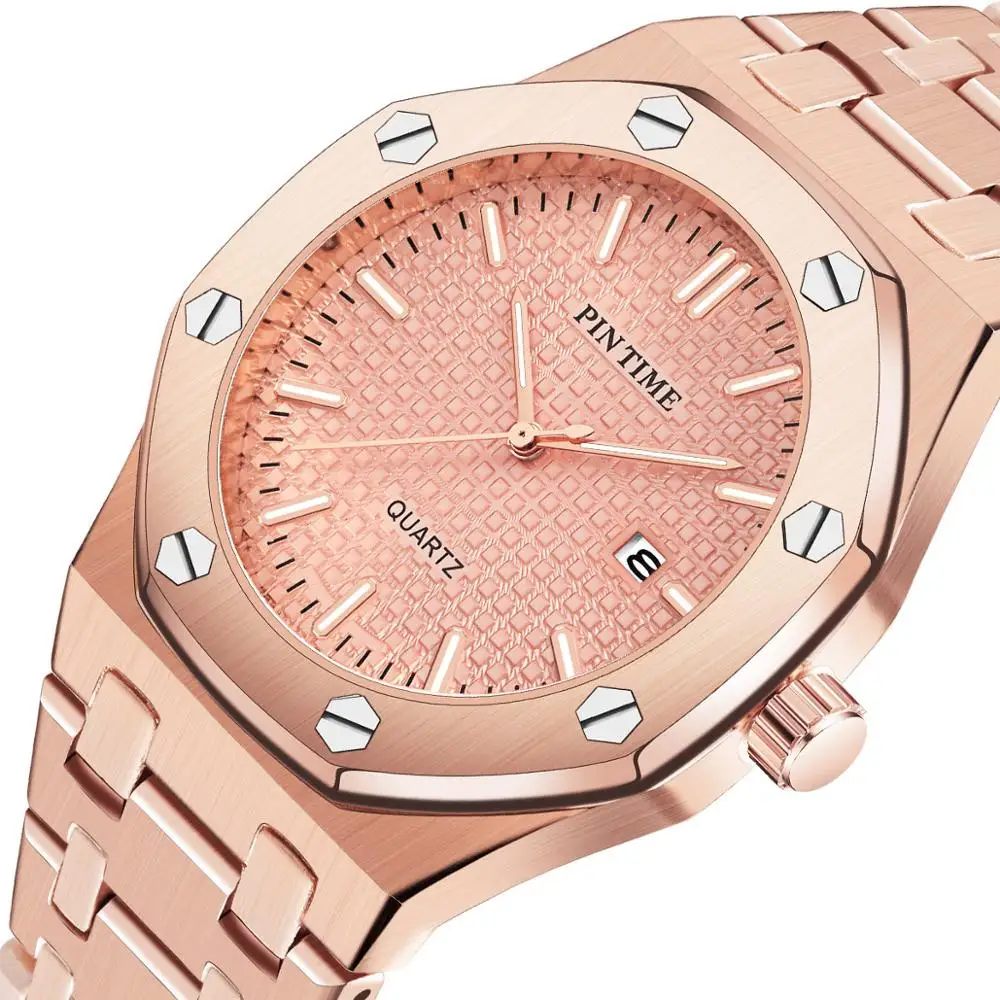 

Rose Gold Business Watch Men Steel Date Military Quartz Mens Watches Top Brand Luxury Male Clock relogio masculino reloj hombre