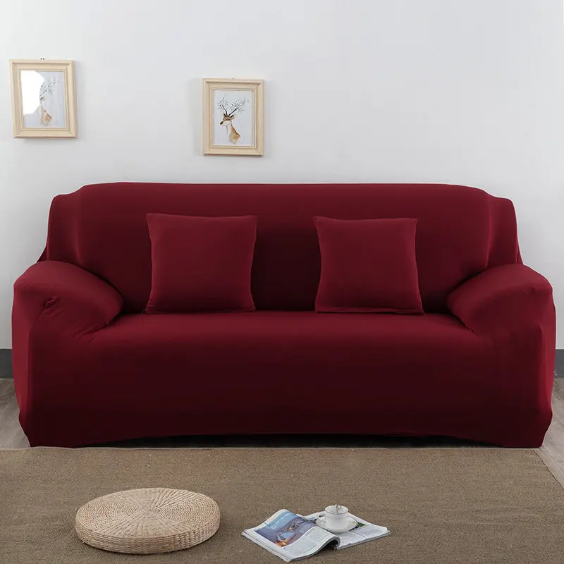 Напечатанный дешевый диван-чехол, растягивающиеся диванные чехлы, покрытие для дивана, любовь-сиденье софа кровать, покрытие, анти-Домашние животные, обивка, все основные диванные полотенца - Цвет: Wine