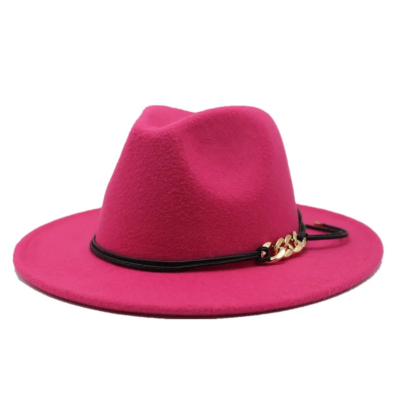 Rose red Seioum мужские из фетра теплые и удобные регулируемые кепки унисекс модный тренд Твердые крышки классический котелок шляпа человек 14 цветов - Цвет: Rose red