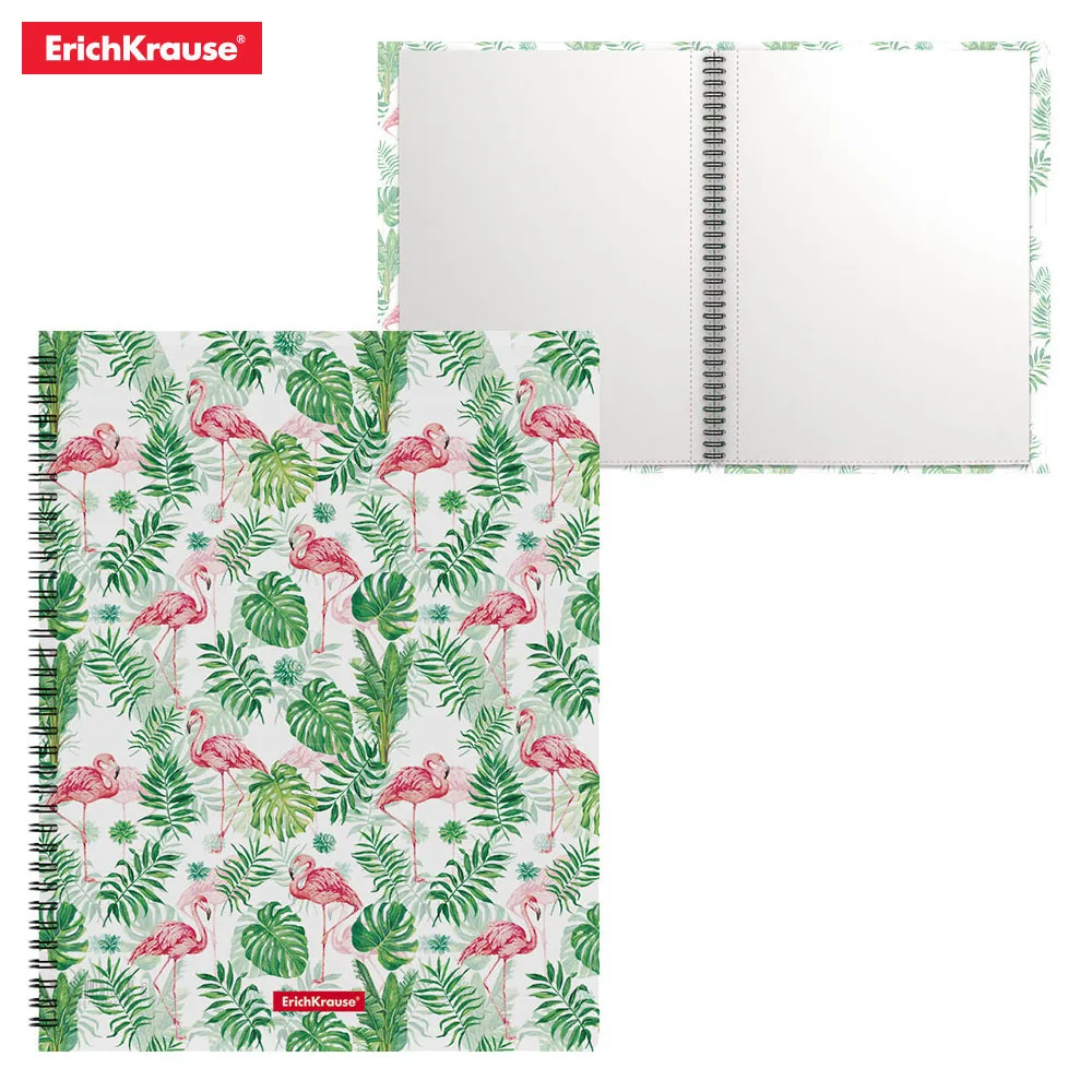 Папка файловая пластиковая на спирали ErichKrause Tropical Flamingo Nature Cactus Flora Tropics 20
