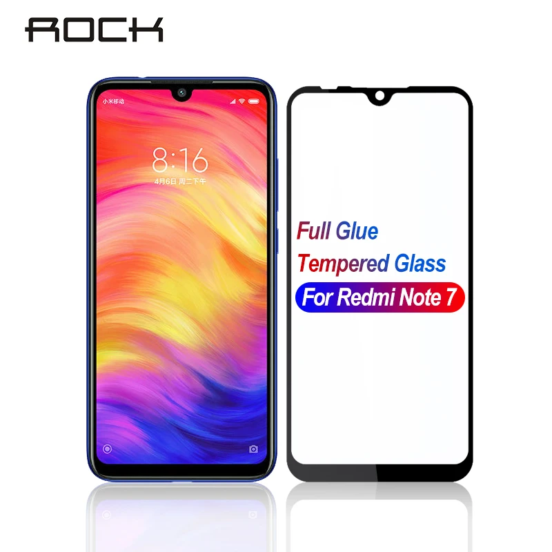 Rock закаленное стекло для Xiaomi Redmi Note 7 защитная пленка на весь экран Pro|Защитные