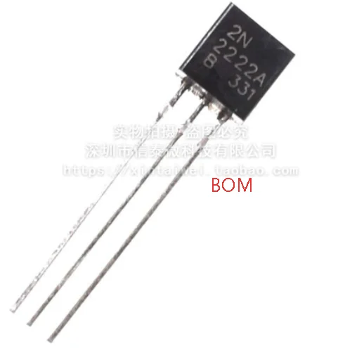 100 шт 2N2222 2N2222A TO-92 TO 92 новый оригинальный транзистор | Электронные компоненты и