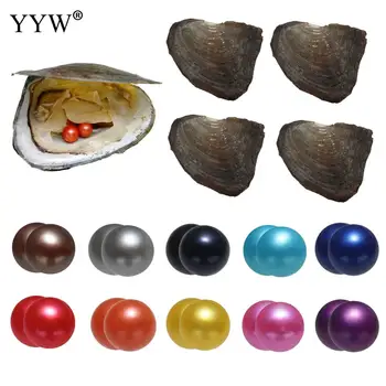 

10pcs/Bag Natural Oyster Pearls Freshwater Love Wish Beads Mixed Color Vacuum Pack Oyster Mussel Shell Diy Jewelry Accessories