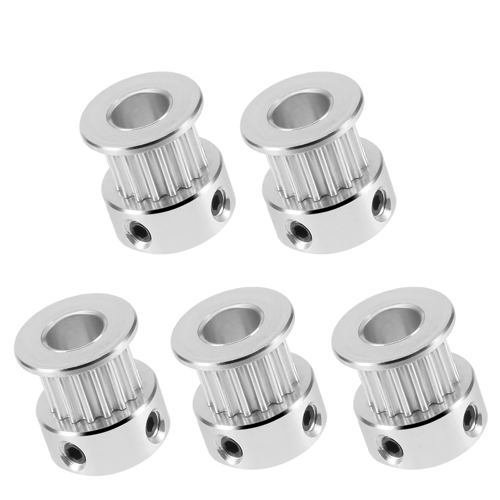 5pcs Timing Pulley GT2 Synchronous Wheel Belt Pulley for 3D Printer Accessories Aluminum Alloy 16Teeth