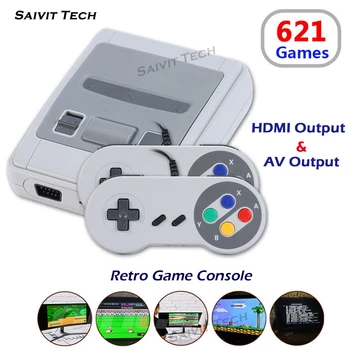 

Super SNES Video Game Console 8 Bit Family Mini Game Retro Classic AV/HDMI Output Handheld Gaming Player Built-in 621 Games