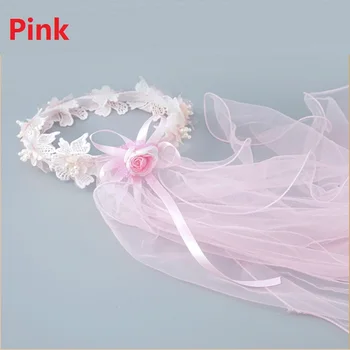 

1Pcs with Pearl Child Wreaths DIY Hair Accessory Decorative Flowers Accessories Silk Scrapbooking Gift Head Artificial Round