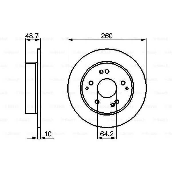 Диск тормозной BOSCH 0986479225