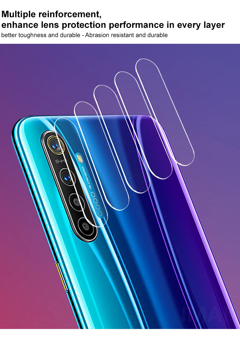 Imak 2 шт./упак. износостойкие Камера объектив Защитная пленка для Realme XT Realme X2 OPPO K3 закаленное Стекло пленка