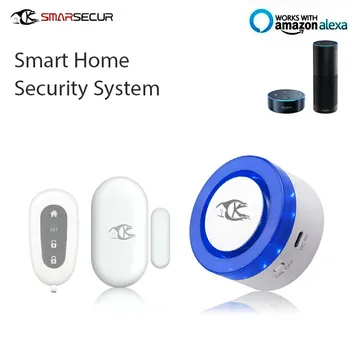

SmartYIBA 2.4G Wifi Wireless Smart Siren Voice Control Works with Amazon Alexa/ Google Home/ IFTTT smart home Security system