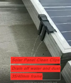 Marco de Panel Solar de 10 piezas, espesor de 30mm, 35mm, 40mm, paneles fotovoltaicos, clip de drenaje de agua, eliminación automática de polvo de agua estancada 1