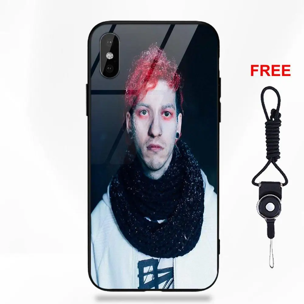 Для Apple iPhone 5 5C 5S SE 6 6S 7 8 Plus X XS Max XR Diy Мягкий ТПУ чехол+ закаленное стекло чехол для телефона Josh Dun Twenty One Pilots 21