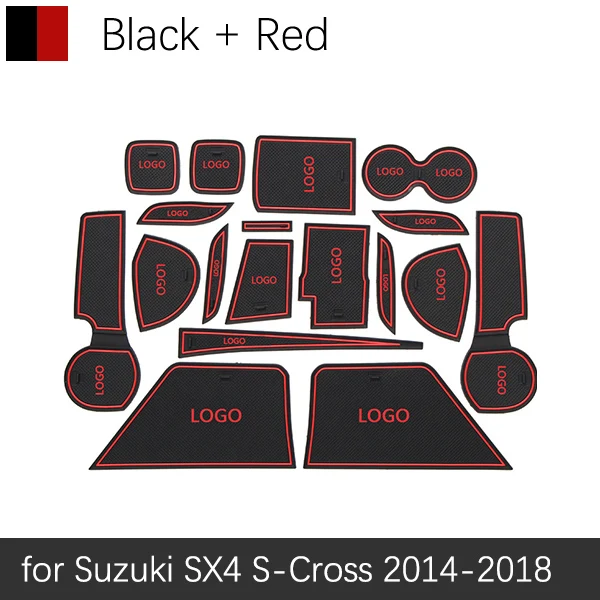 SCross Red Грязная Накладка для Suzuki SX4 S-Cross Maruti SX-4 SX 4 S Cross SCross аксессуары для двери паз ворота Слот - Название цвета: SCross Red
