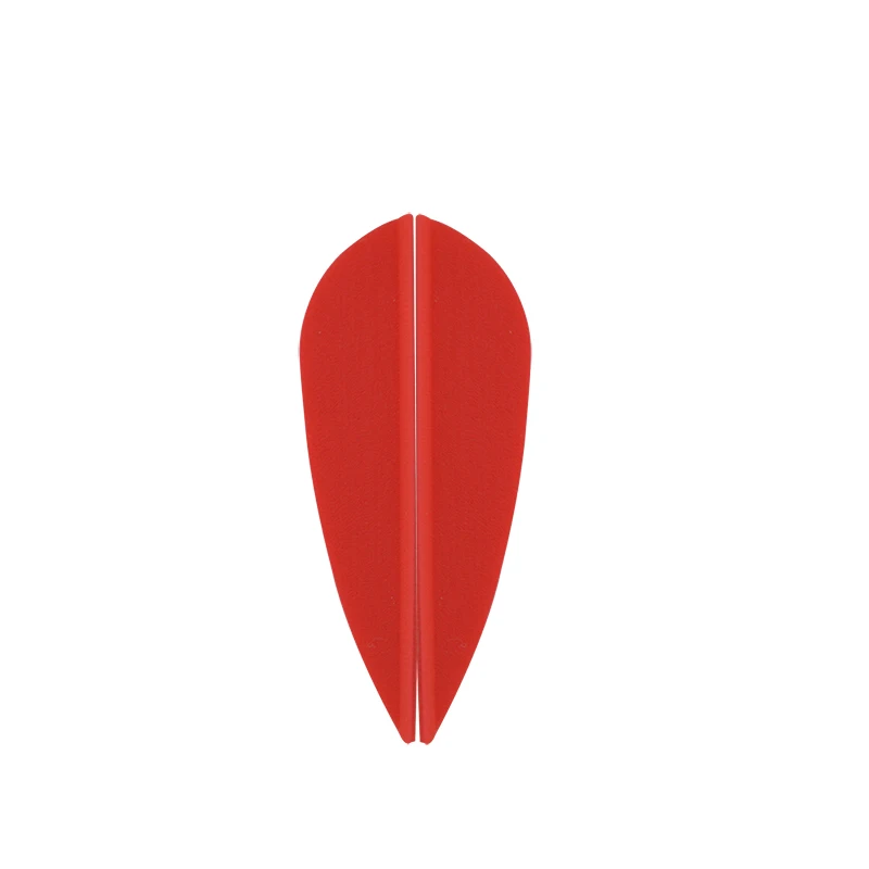 100pcs Drop Red 100 шт стрела из угле-и стеклопластика стрельба 1,75 дюймов стрелка перо резиновые перья стрельба из лука флетки для охоты спортивные аксессуары - Цвет: 100pcs Drop Red
