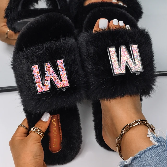 custom fluffy slides