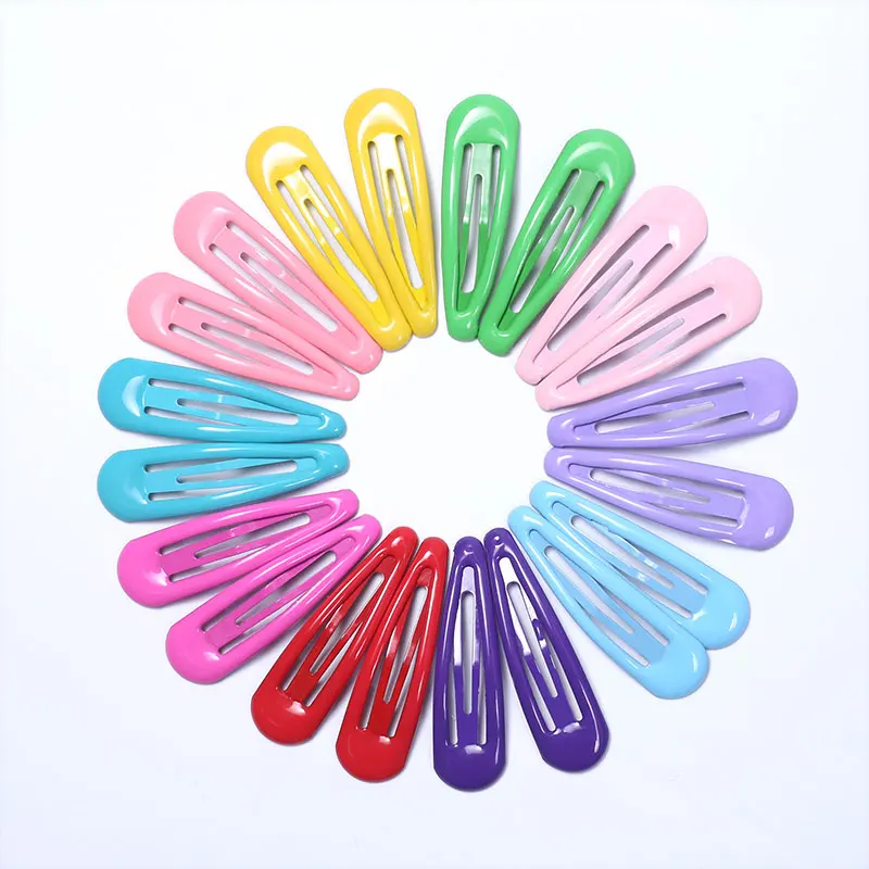 random 10 colors 20шт Детские заколки для волос Детская шпилька сплошной цвет аксессуары для укладки волос для девочек Детская металлическая заколка для волос 5 см - Цвет: random 10 colors