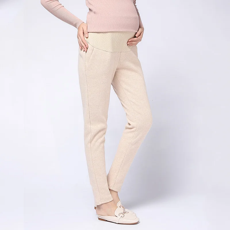 

211# Autumn Winter Fashion Skinny Maternity Pants Adjustable Belly Pencil Pants for Pregnant Women OL Formal Work Pregnancy Pant