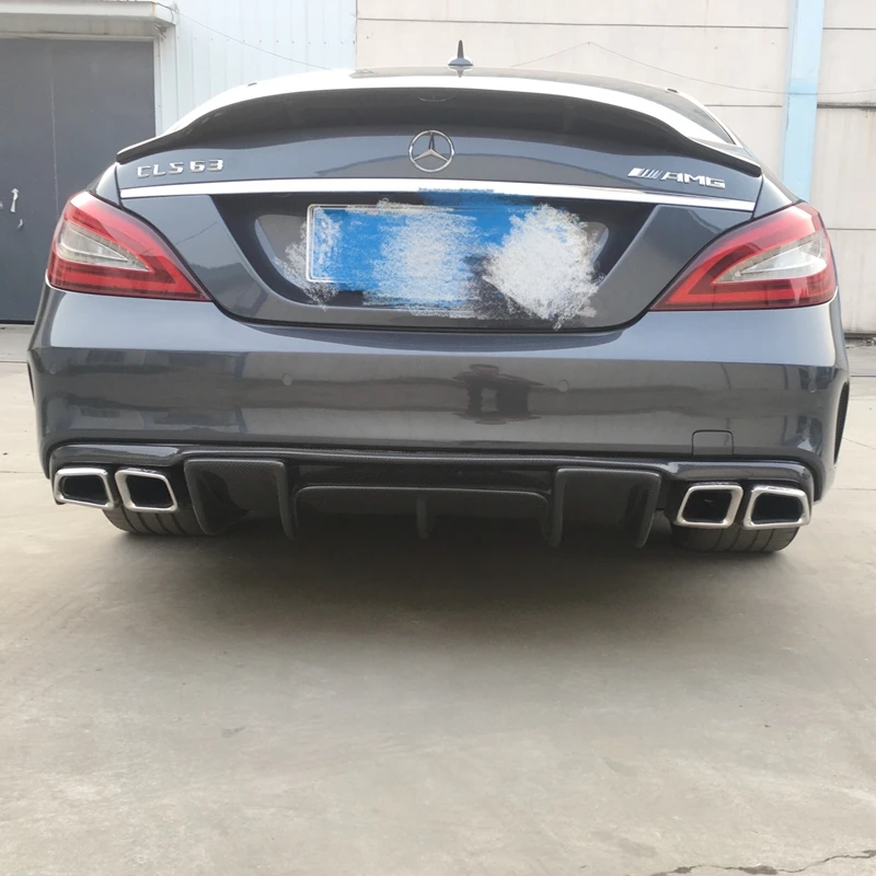 Стиль renntech карбоновое волокно задний бампер для губ Диффузор для Mearcedes Benz W218 CLS350 CLS63 amg Спорт бампер 2011- год