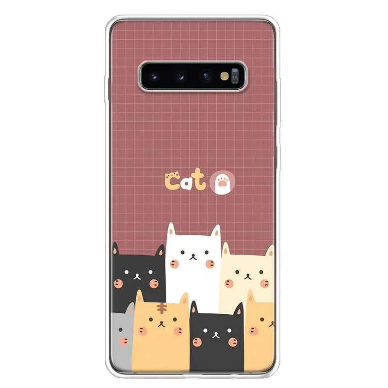 Кот, Медведь, полностью ярче крышка чехол для телефона для samsung Galaxy A10 A20E A30 A40 A50 A70 A50S A80 M30S A6 A7 A8 A9 Plus+ Кок
