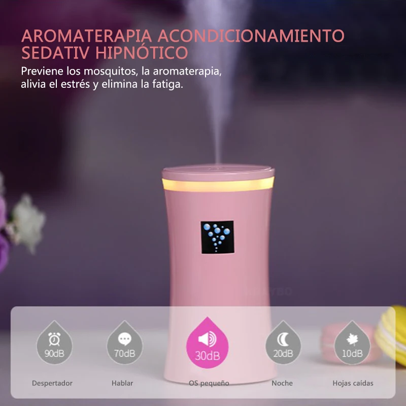 KBAYBO 230ML Mini Car Diffuser Ultrasonic Air Humidifier USB Diffusers Mist Maker with LED Lights Car Humidifier for Home Office