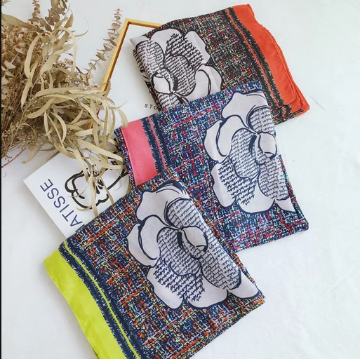 Mixed colors Зимние женские длинные цветочные теплые шарфы, накидка шаль клетчатый хлопковый шарф sjaal, накидка femme головной платок, bufandas mujer палантин бандана - Цвет: Mixed colors