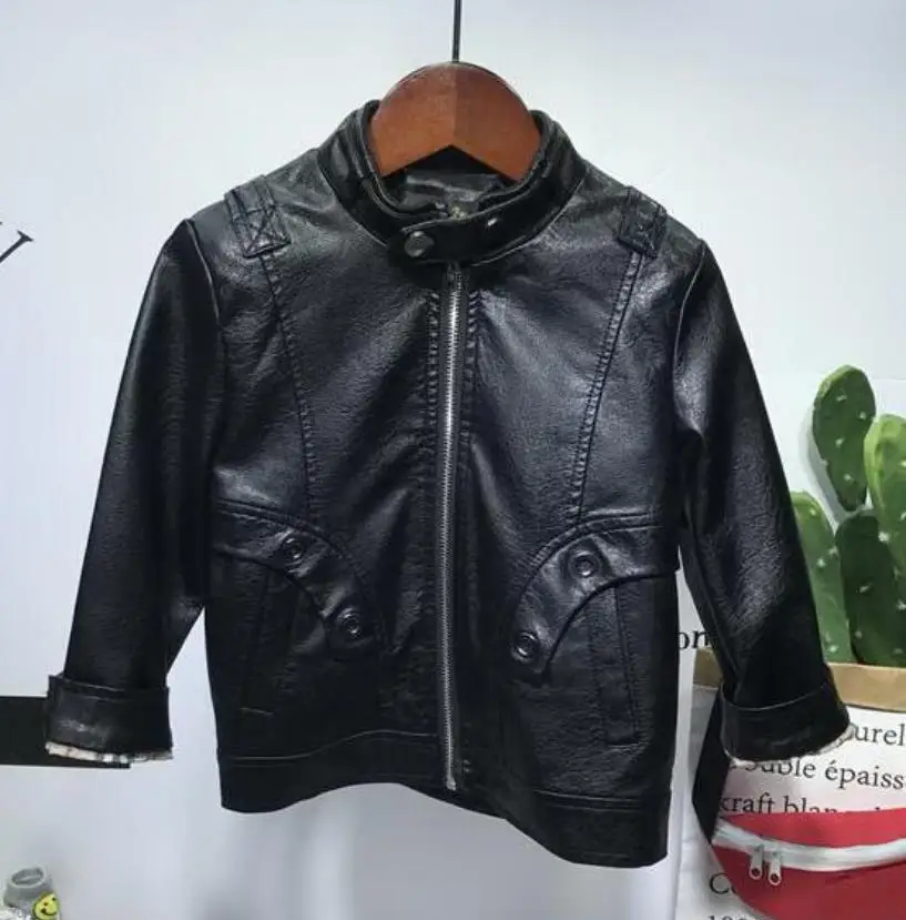 coat Комплект одежды для мальчиков, одежда для маленьких мальчиков 2-6 лет, осенние детские спортивные костюмы для мальчиков, пальто из искусственной кожи+ толстовка+ штаны, комплекты из 3 предметов - Цвет: coat