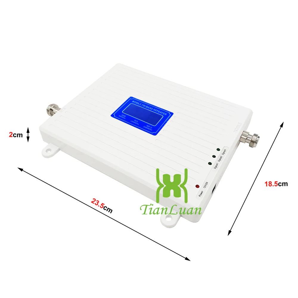 Голосовой+ 2G 3G 4G ретранслятор сигнала с тремя полосами GSM 900 DCS 1800 FDD LTE 2600 Усилитель сотового сигнала Мобильный усилитель с ЖК-дисплеем