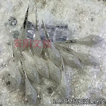 

Christmas ornaments wedding wedding arrangement ice and snow romance effect 10CM acrylic ice pendant full powder effect 12