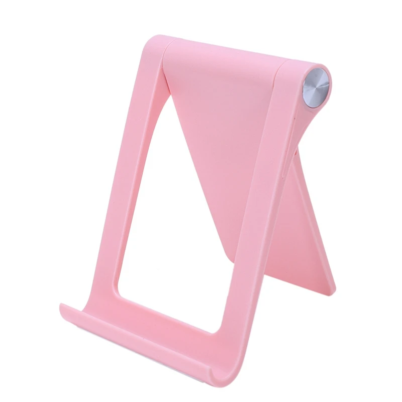 Pink Подставка для планшета для Ipad samsung Универсальная Складная регулируемая подставка для мобильного телефона для Iphone 5 6 7 X - Цвет: Pink